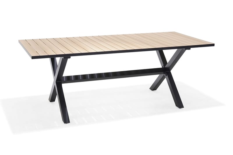 Spisebord Panama 200 cm - Svart/Gul - Hagemøbler & utemiljø - Hagegruppe - Spisegrupper hage