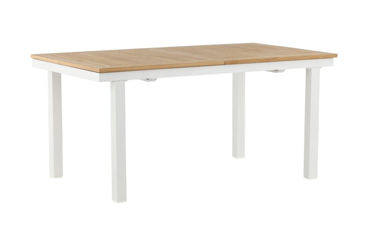Spisebord Panama Forlengningsbart 160 cm Teak/Hvit - Hagemøbler & utemiljø - Hagebord - Spisebord ute
