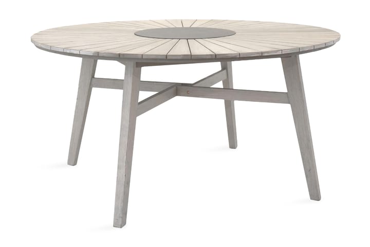 Spisebord Rives Rundt Ø150 cm Hvit - Venture Home - Hagemøbler & utemiljø - Hagebord - Spisebord ute