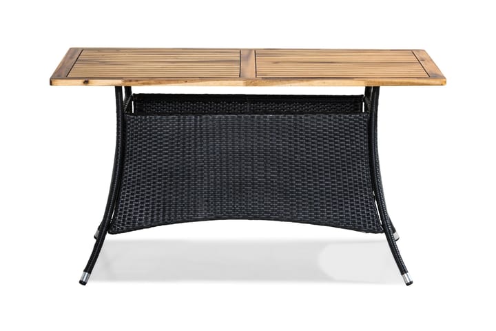 Spisebord Thor 140x90 cm - Svart|Akasie - Hagemøbler & utemiljø - Hagebord - Spisebord ute
