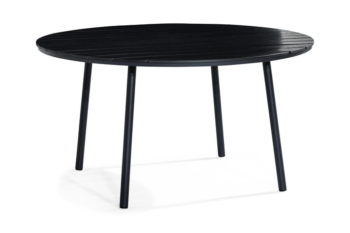 Spisebord Tunis 140 cm Rundt - Svart|Svart - Hagemøbler & utemiljø - Hagebord - Spisebord ute