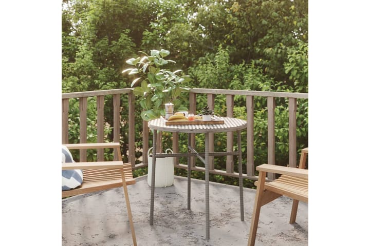 Tebord grå 45 cm polyrotting - Grå - Hagemøbler & utemiljø - Hagebord - Spisebord ute