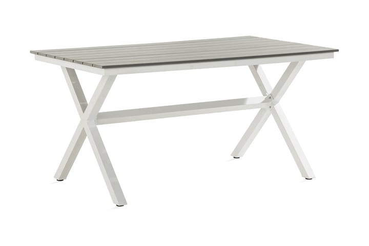 Tunis Kryssbord 150x90 cm - Hvit | Grå - Hagemøbler & utemiljø - Hagebord - Spisebord ute