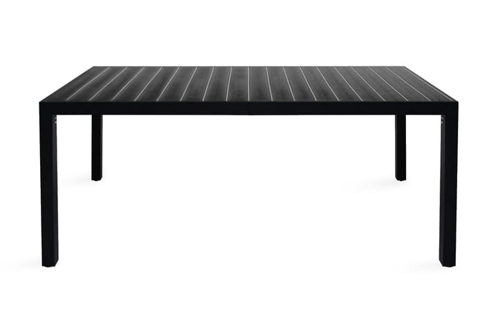 Hagebord svart 185x90x74 cm aluminium og WPC - Svart - Hagemøbler - Hagebord - Spisebord
