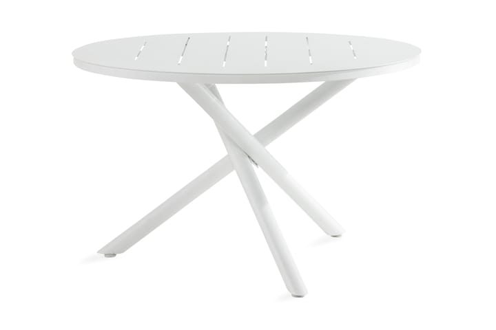 Space Spisebord 120 cm Rundt - Hvit - Hagemøbler - Hagebord - Spisebord