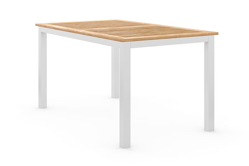 Spisebord Las Vegas Forlengningsbart 152-210x90 cm - Hvit|Teak - Hagemøbler - Hagebord - Spisebord