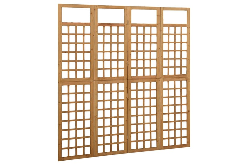 Romdeler/espalier 4 paneler heltre gran 161x180 cm - Brun - Hagemøbler & utemiljø - Hagedekorasjon & utemiljø - Espalier