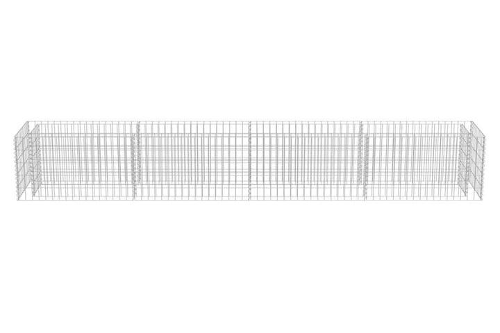 Gabion høybed galvanisert stål 360x50x50 cm - Sølv - Hagemøbler & utemiljø - Hagedekorasjon & utemiljø - Gjerder & Grinder