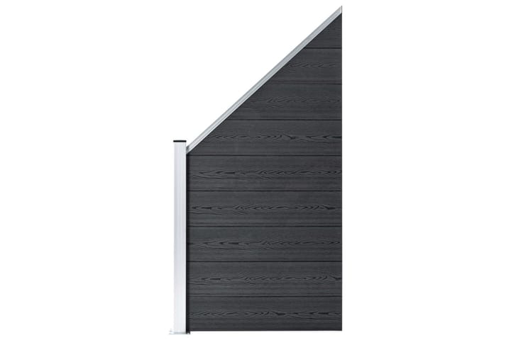Gjerdesett WPC 8 firkantet + 1 slisset 1484x186 cm grå - Hagemøbler & utemiljø - Hagedekorasjon & utemiljø - Gjerder & Grinder