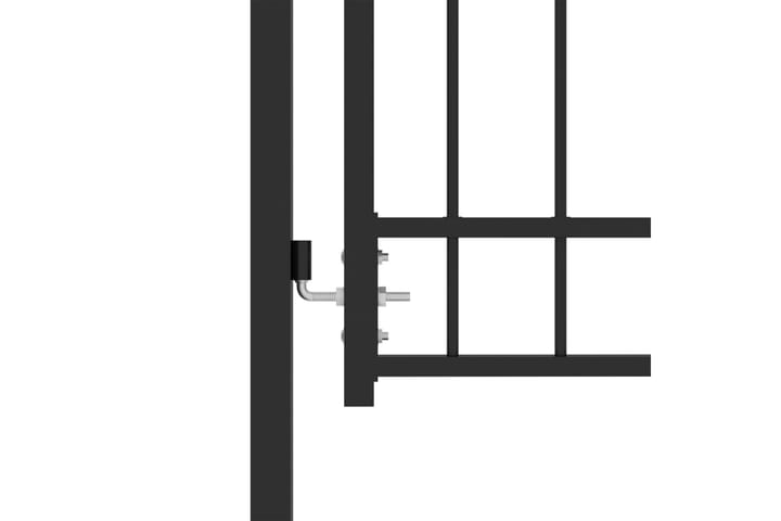 Hageport med pigger stål 100x125 cm svart - Svart - Hagemøbler & utemiljø - Hagedekorasjon & utemiljø - Gjerder & Grinder