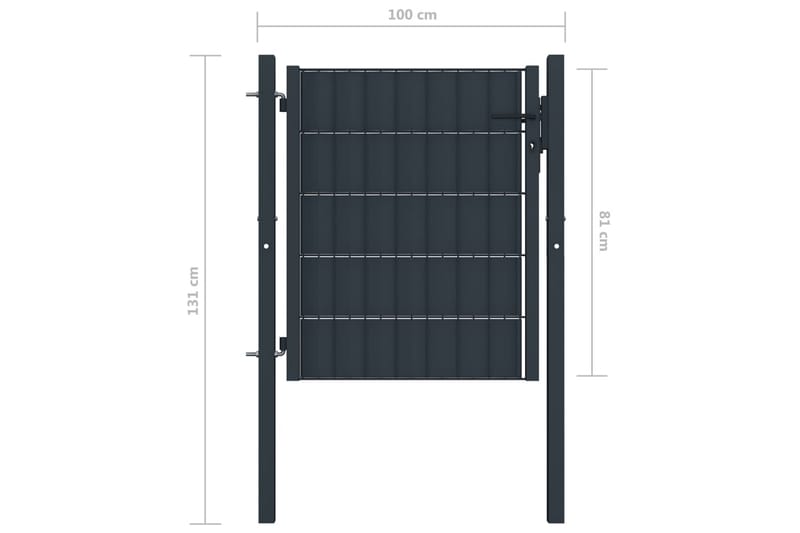 Hageport stål 100x81 cm antrasitt - Hagemøbler & utemiljø - Hagedekorasjon & utemiljø - Gjerder & Grinder