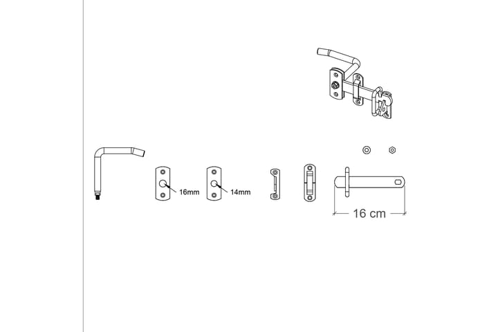 PLUS Stabilt dørhåndtak - Hagemøbler & utemiljø - Hagedekorasjon & utemiljø - Gjerder & Grinder