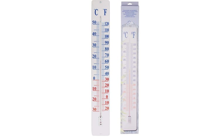 Esschert Design Termometer på veggplate 90 cm TH9 - Hagemøbler & utemiljø - Hagedekorasjon & utemiljø - Regn & temperatur - Utetermometer