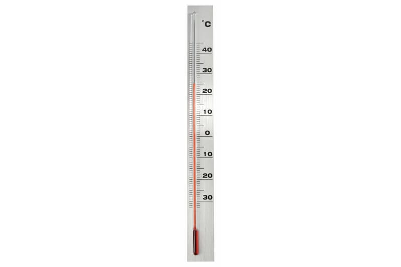 Nature Utendørs veggtermometer aluminium 3,8x0,6x37 cm - Hagemøbler & utemiljø - Hagedekorasjon & utemiljø - Regn & temperatur - Utetermometer