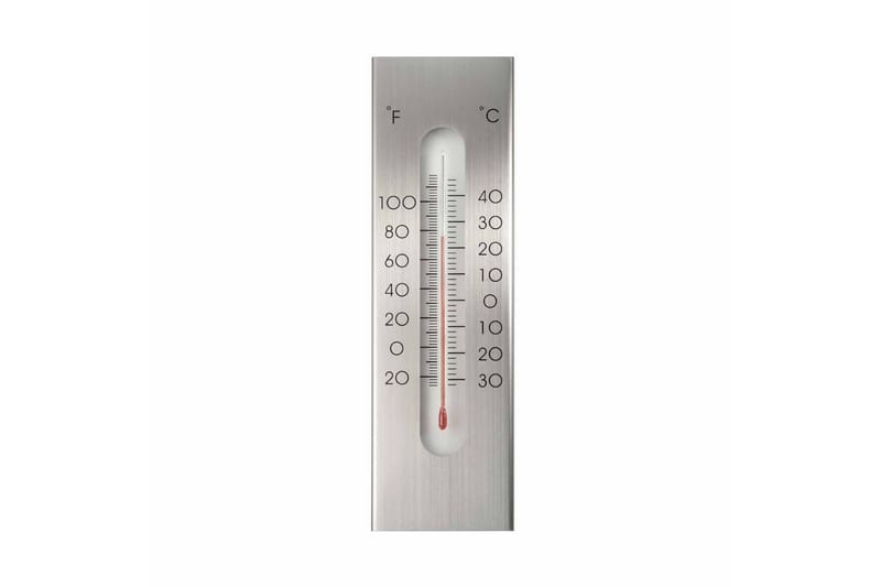 Nature Utendørs veggtermometer aluminium 7x1x23 cm - Hagemøbler & utemiljø - Hagedekorasjon & utemiljø - Regn & temperatur - Utetermometer