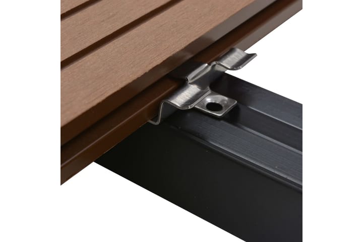 Braketter for gulvbord 100 stk m. 200 skruer rustfritt stål - Grå - Hagemøbler & utemiljø - Hagedekorasjon & utemiljø - Terrassebord