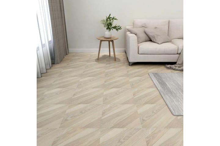 Selvklebende gulvplanker 20 stk PVC 1,86 m² beige stripet - Beige - Hagemøbler & utemiljø - Hagedekorasjon & utemiljø - Terrassebord