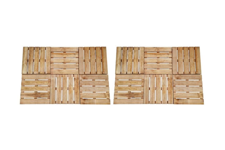 Terrassebord 12 stk 50x50 cm tre brun - Hagemøbler & utemiljø - Hagedekorasjon & utemiljø - Terrassebord
