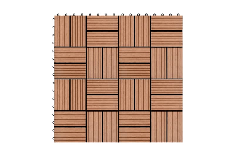 Terrassebord 22 stk 30x30 cm 2 kvm WPC brun - Hagemøbler & utemiljø - Hagedekorasjon & utemiljø - Terrassebord