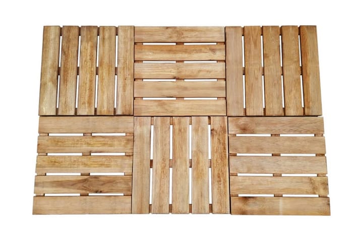 Terrassebord 6 stk 50x50 cm tre brun - Brun - Hagemøbler & utemiljø - Hagedekorasjon & utemiljø - Terrassebord