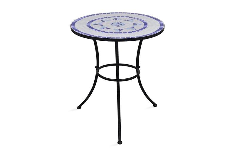 Bistrobord blå og hvit 60 cm mosaikk - Blå - Hagemøbler & utemiljø - Hagegruppe - Cafemøbler & cafesett