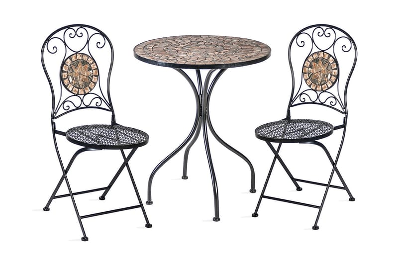 Cafesett MOSAIC bord og 2 stoler D60xH70cm - Hagemøbler & utemiljø - Hagegruppe - Cafégrupper