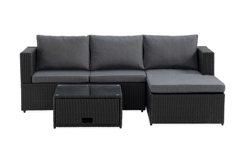 Sofagruppe Zick - Svart - Hagemøbler & utemiljø - Loungemøbler - Loungegrupper