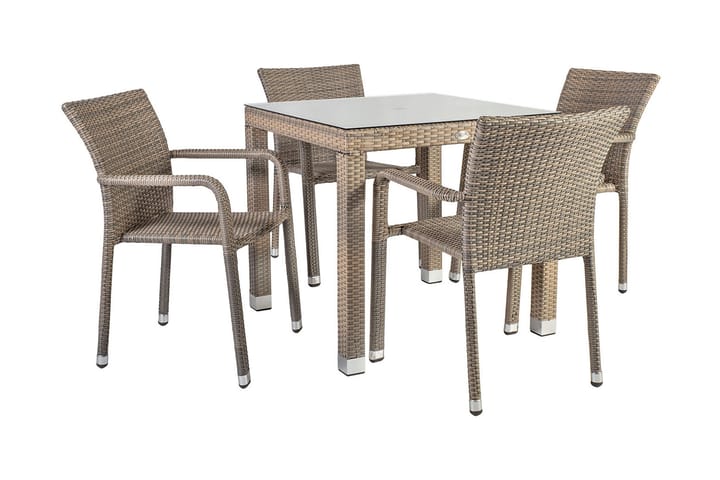Hagegruppe LARACHE bord og 4 stoler - Hagemøbler & utemiljø - Hagegruppe - Spisegrupper hage