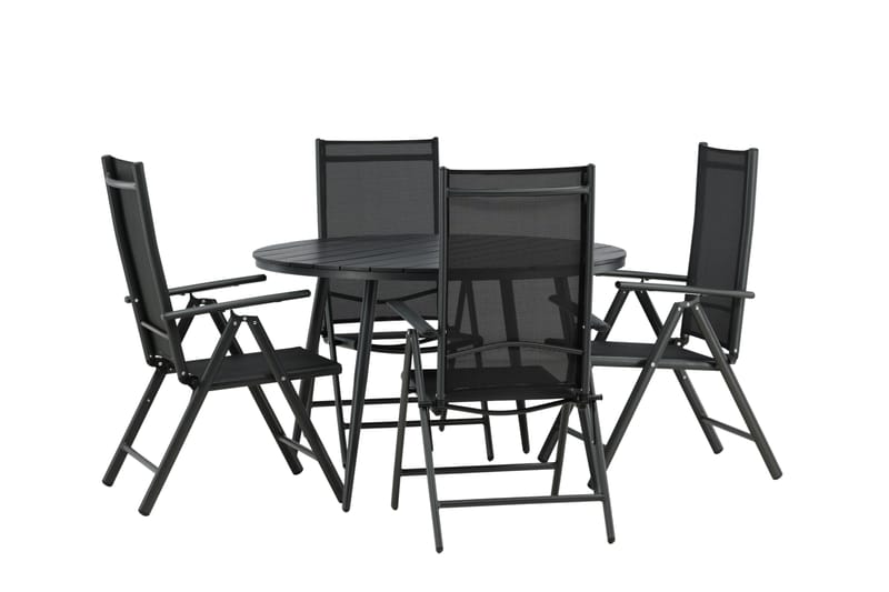 Spisegruppe Break Rund 120cm + 4 Posisjonsstoler Break - Venture Home - Hagemøbler & utemiljø - Hagegruppe - Spisegrupper hage