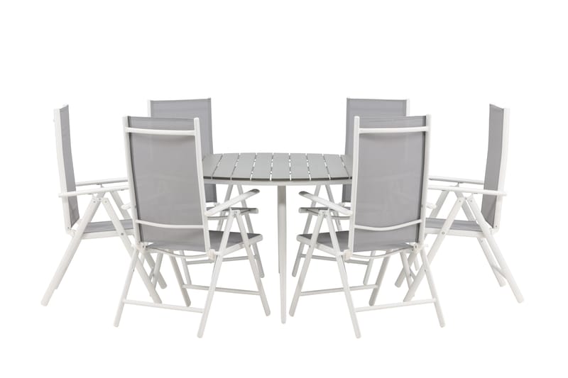 Spisegruppe Break Rund 150 cm + 6 Posisjonsstoler Break - Venture Home - Hagemøbler & utemiljø - Hagegruppe - Spisegrupper hage