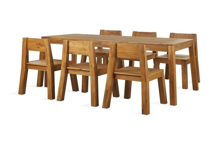 Spisegruppe Coteto 225 cm + 6 stoler - Akasie - Hagemøbler & utemiljø - Hagegruppe - Spisegrupper hage