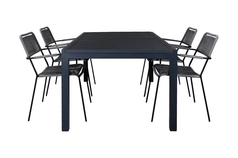 Spisegruppe Marbella 160 cm + 4 Lindos Karmstoler - Venture Home - Hagemøbler & utemiljø - Hagebord - Spisebord ute