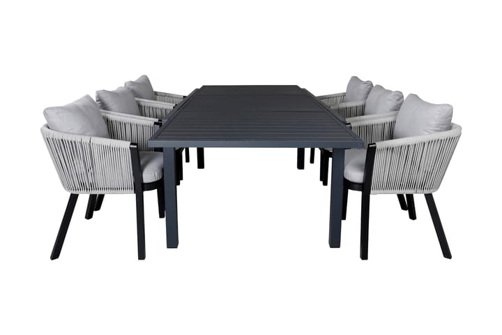 Spisegruppe Marbella 160 cm + 6 Virya stoler - Venture Home - Hagemøbler & utemiljø - Hagebord - Spisebord ute