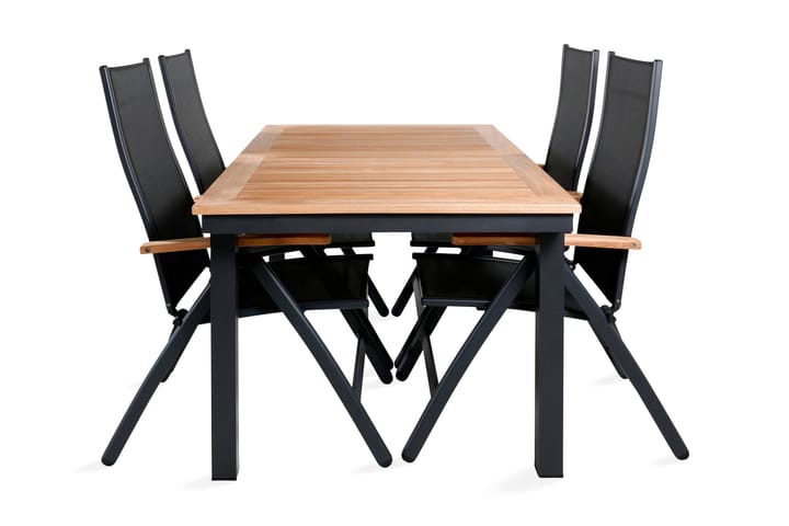 Spisegruppe Panama 152 cm+4 Panama Light Posisjonsstoler - Venture Home - Hagemøbler & utemiljø - Hagegruppe - Spisegrupper hage