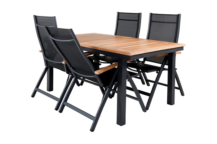 Spisegruppe Panama 152 cm+4 Panama Light Posisjonsstoler - Venture Home - Hagemøbler & utemiljø - Hagegruppe - Spisegrupper hage