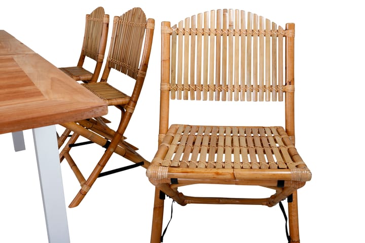 Spisegruppe Panama Forlengningsbar 160 cm + 6 Cane stoler - Venture Home - Hagemøbler & utemiljø - Hagegruppe - Spisegrupper hage