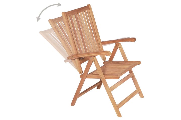 Hagelenestoler 4 stk heltre teak - Hagemøbler & utemiljø - Stoler & Lenestoler - Posisjonsstoler