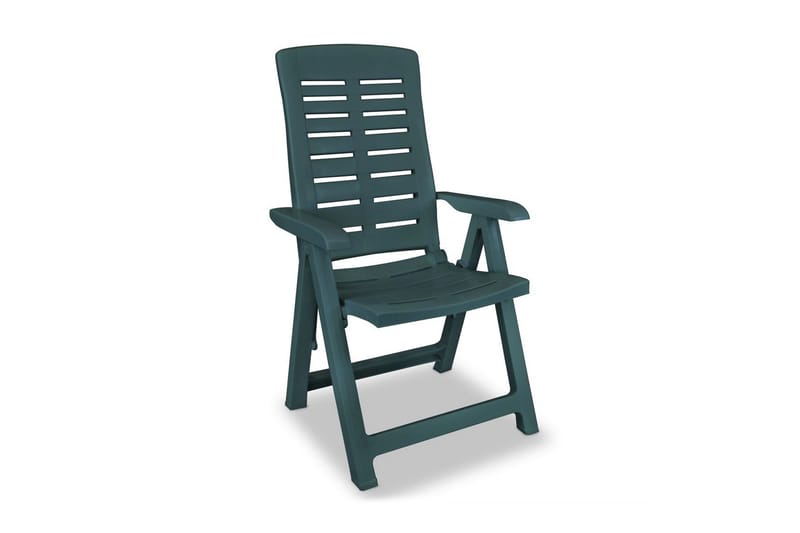 Hagelenestoler 4 stk plast grønn - Grønn - Hagemøbler & utemiljø - Stoler & Lenestoler - Posisjonsstoler