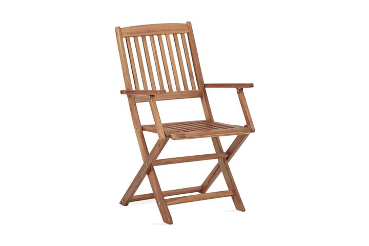 Klappstoler 4 stk heltre akasie - Brun - Hagemøbler & utemiljø - Stoler & Lenestoler - Posisjonsstoler