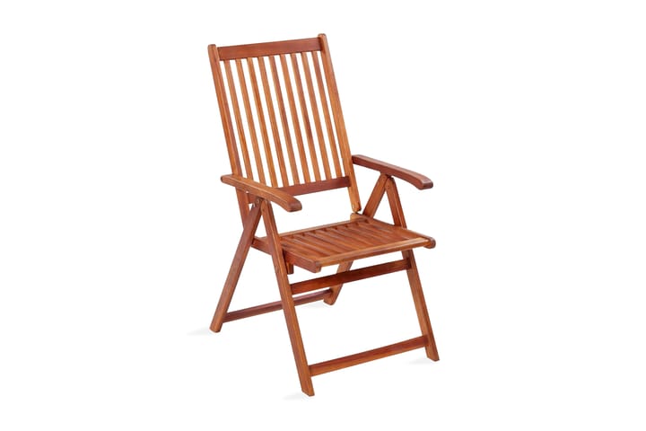 Sammenleggbare stoler 2 stk heltre akasie brun - Brun - Hagemøbler & utemiljø - Stoler & Lenestoler - Posisjonsstoler