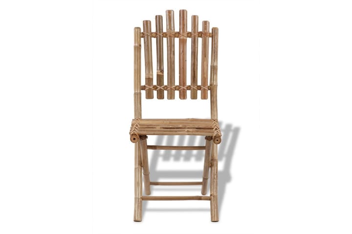 Sammenleggbare utestoler bambus 4 stk - Brun - Hagemøbler & utemiljø - Stoler & Lenestoler - Posisjonsstoler