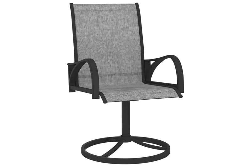 Utendørs svingstoler 2 stk textilene og stål grå - Grå - Hagemøbler & utemiljø - Stoler & Lenestoler - Caféstoler