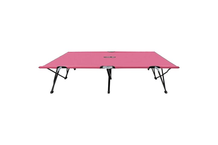 Sammenleggbar solseng for 2 personer rosa stål - Rosa - Hagemøbler & utemiljø - Stoler & Lenestoler - Solsenger & solvogner