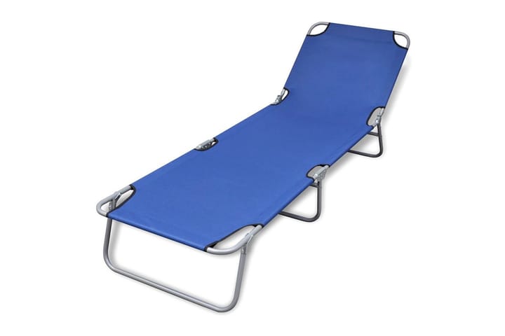 Sammenleggbar solseng pulverlakkert stål blå - Blå - Møbler - Bord - Avlastningsbord & sidobord - Brettbord og småbord
