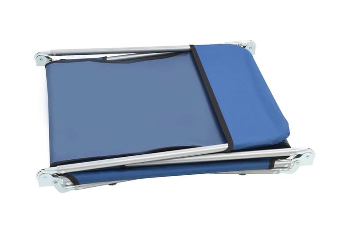 Sammenleggbare solsenger 2 stk stål og stoff blå - Blå - Hagemøbler & utemiljø - Stoler & Lenestoler - Solsenger & solvogner