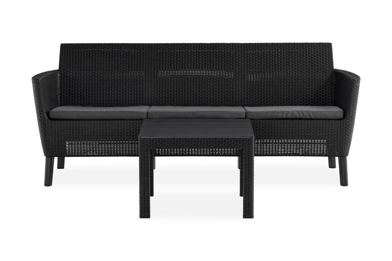 3-seter Salemo Sofagruppe inkl bord Emma - Svart - Hagemøbler & utemiljø - Loungemøbler - Loungegrupper