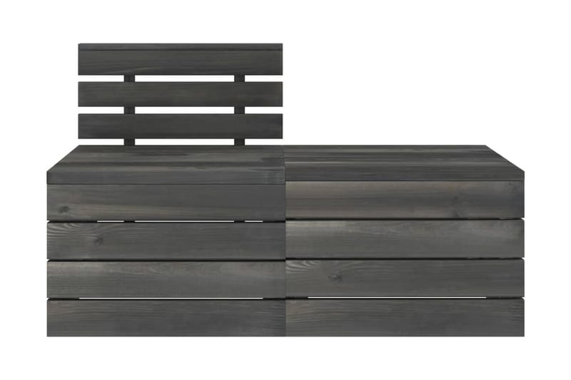 Hagemøbelsett 2 deler paller heltre furu mørkegrå - Grå - Hagemøbler & utemiljø - Loungemøbler - Loungegrupper