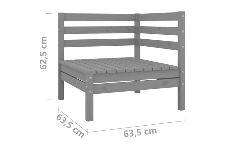 Hagesofagruppe 11 deler grå heltre furu - Grå - Hagemøbler & utemiljø - Loungemøbler - Loungegrupper
