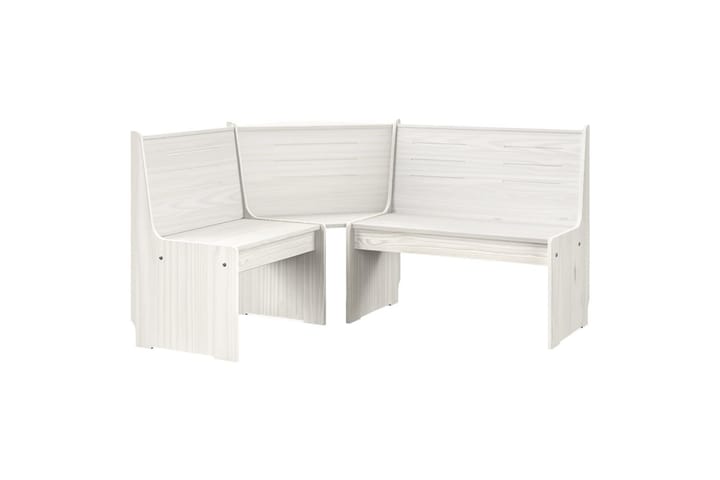 Hagesofagruppe 3 deler hvit heltre furu - Hvit - Hagemøbler & utemiljø - Loungemøbler - Loungegrupper