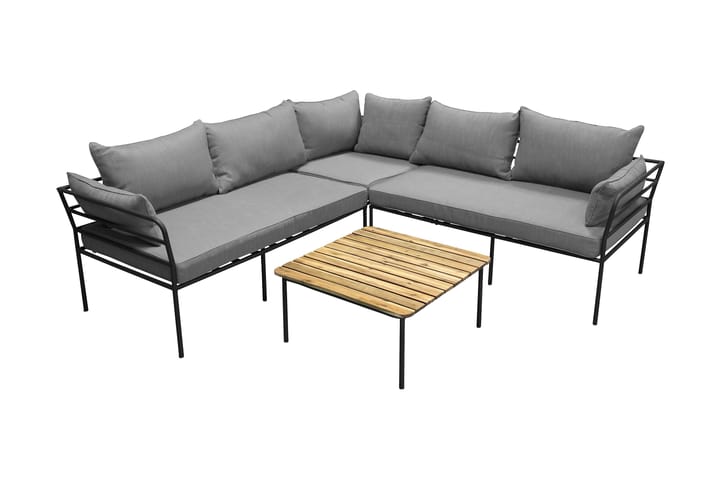 Hjørnesofa Penh Svart/Natur - Venture Home - Hagemøbler & utemiljø - Loungemøbler - Loungegrupper